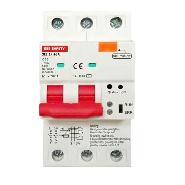 Thiết bị aptomat chống sốc điện cách ly 1 pha 1P – 63A