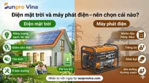 Điện mặt trời và máy phát điện – nên chọn cái nào