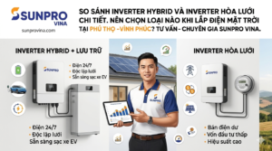 So sánh inverter Hybrid và inverter hòa lưới