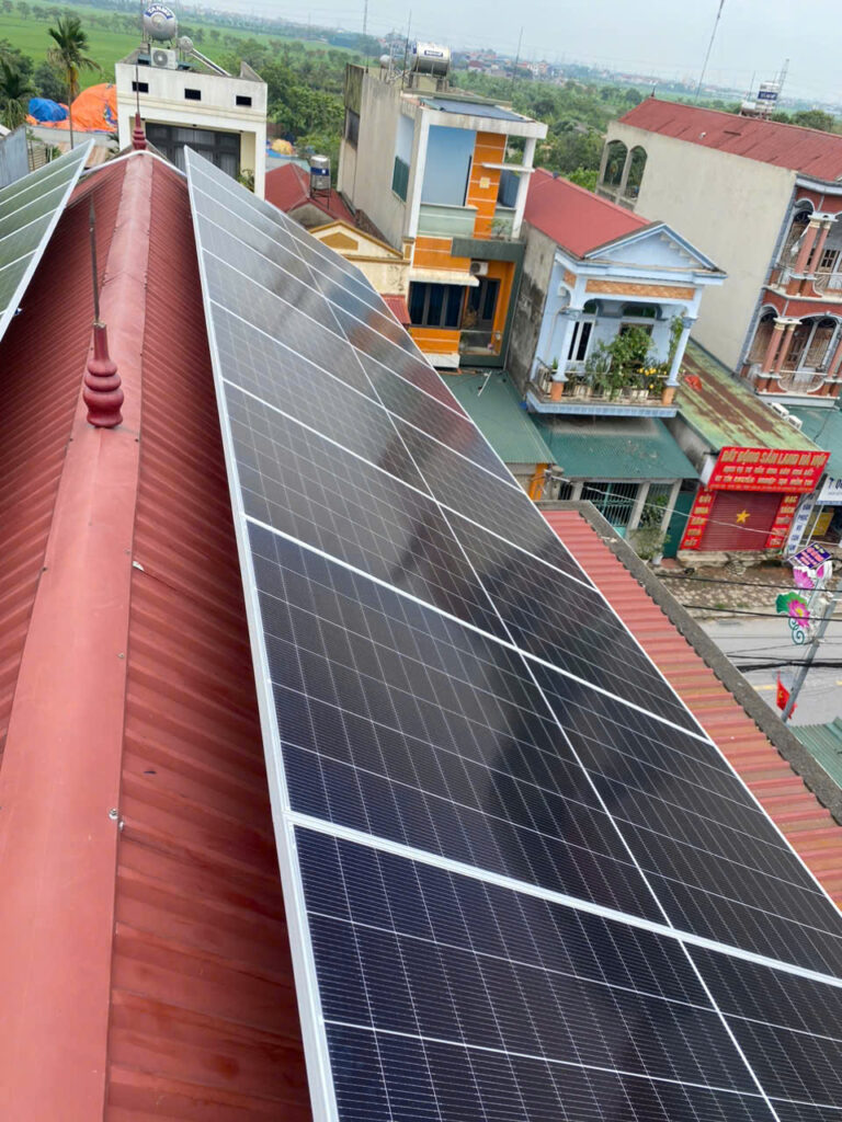 công trình điện mặt trời áp mái tại Hà Nội công suất 10.2kW