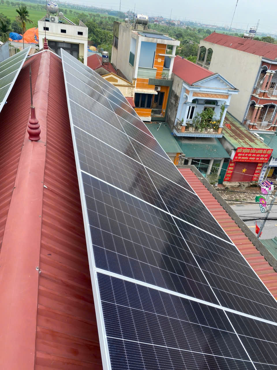 công trình điện mặt trời áp mái tại Hà Nội công suất 10.2kW