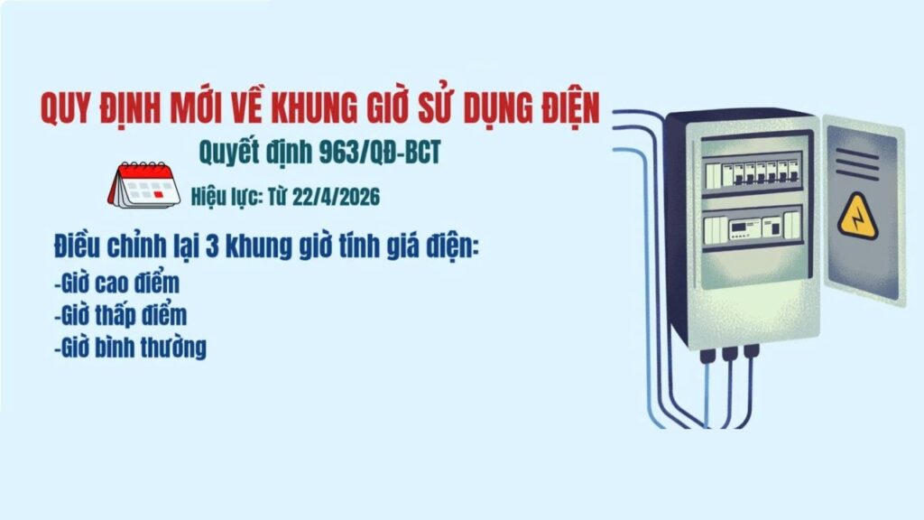 khung giờ điện cao điểm