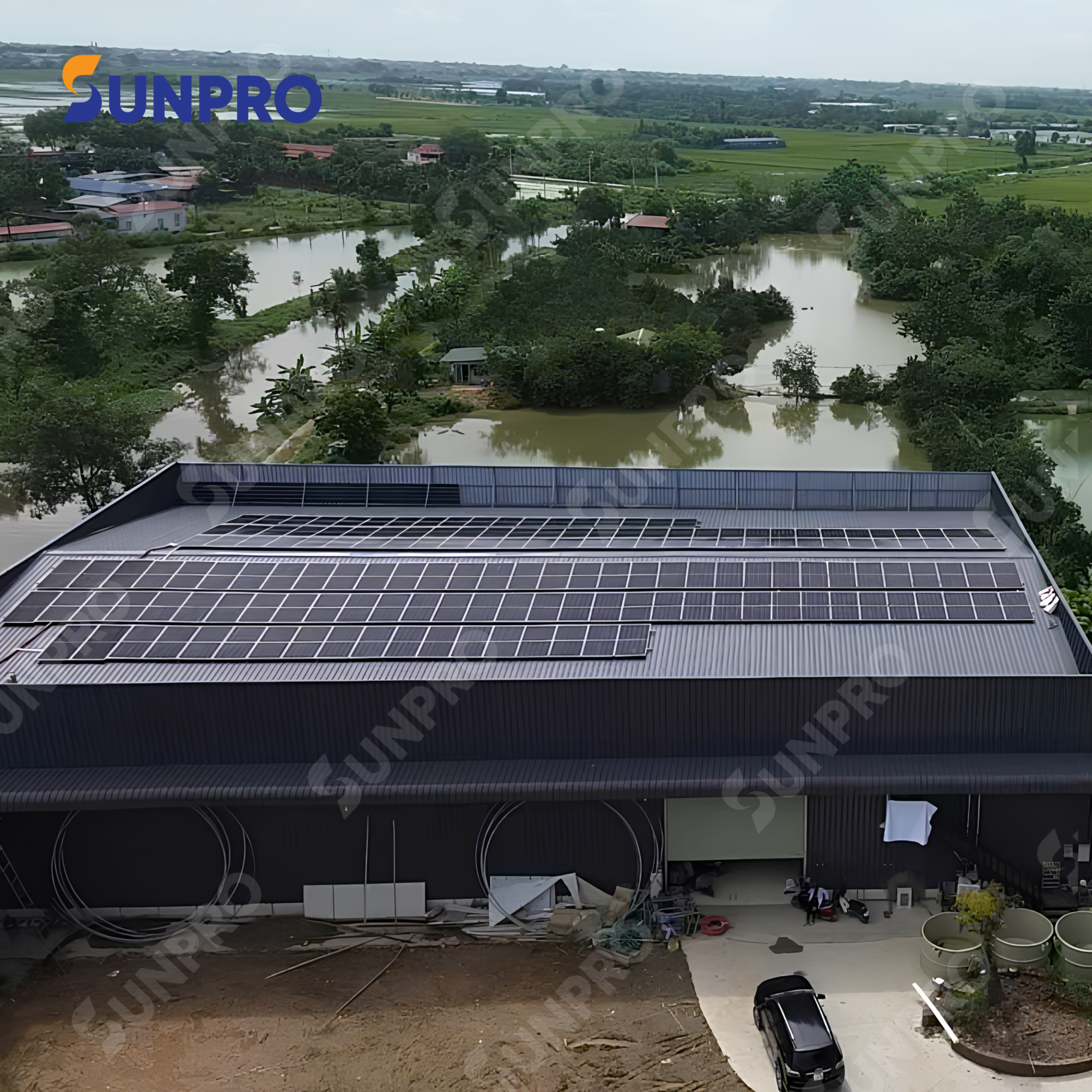 Hệ điện mặt trời cho nhà máy tại Mê Linh