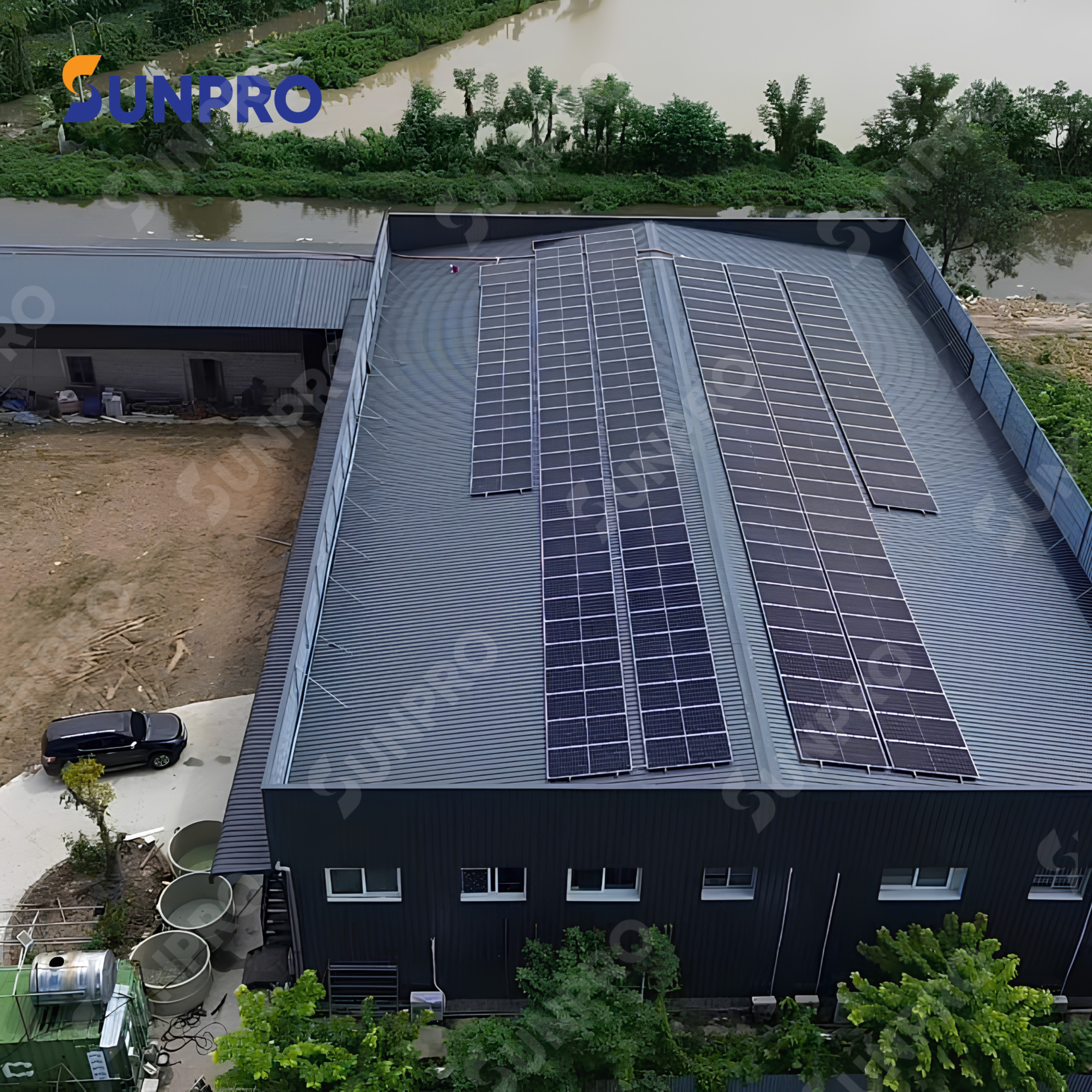 Hệ điện mặt trời cho nhà máy tại Mê Linh